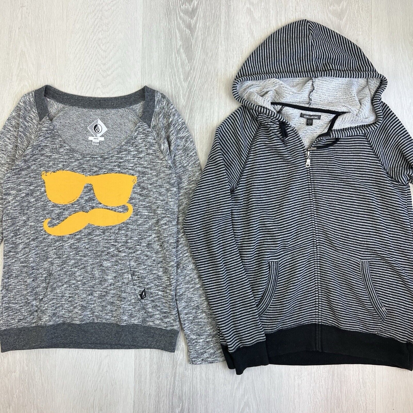 Womens Volcom Sweatshirt and Billabong Hoodie Size 12 (2 Pieces)