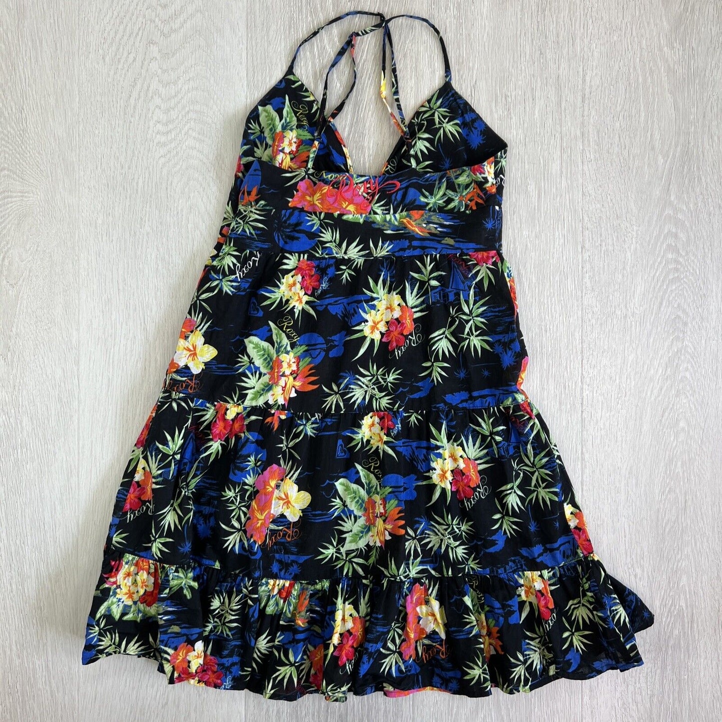 Roxy Girls Black Floral Midi Sleeveless Dress Size 8 Years