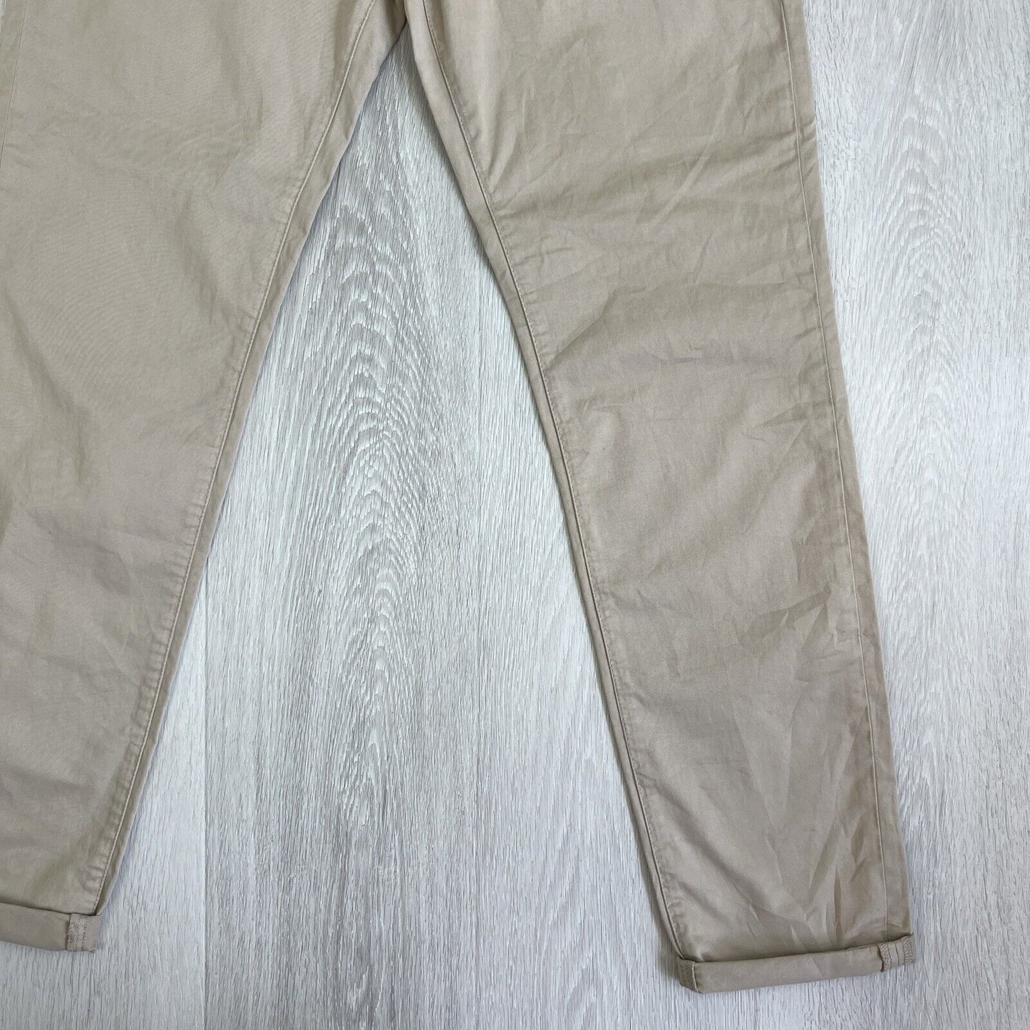 French Connection Mens Beige Slim Regular Fit Chinos Trouser Pants Size 30