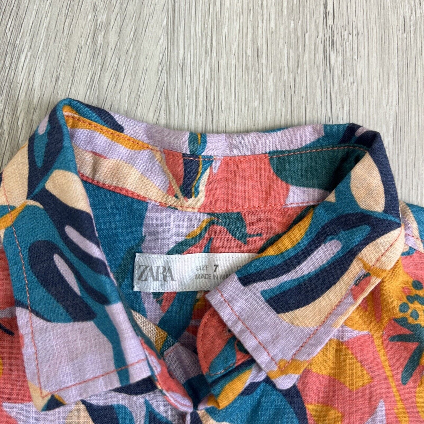 Zara Boys Short Sleeve Button Up Shirt Size 7 Years (New) and Shorts