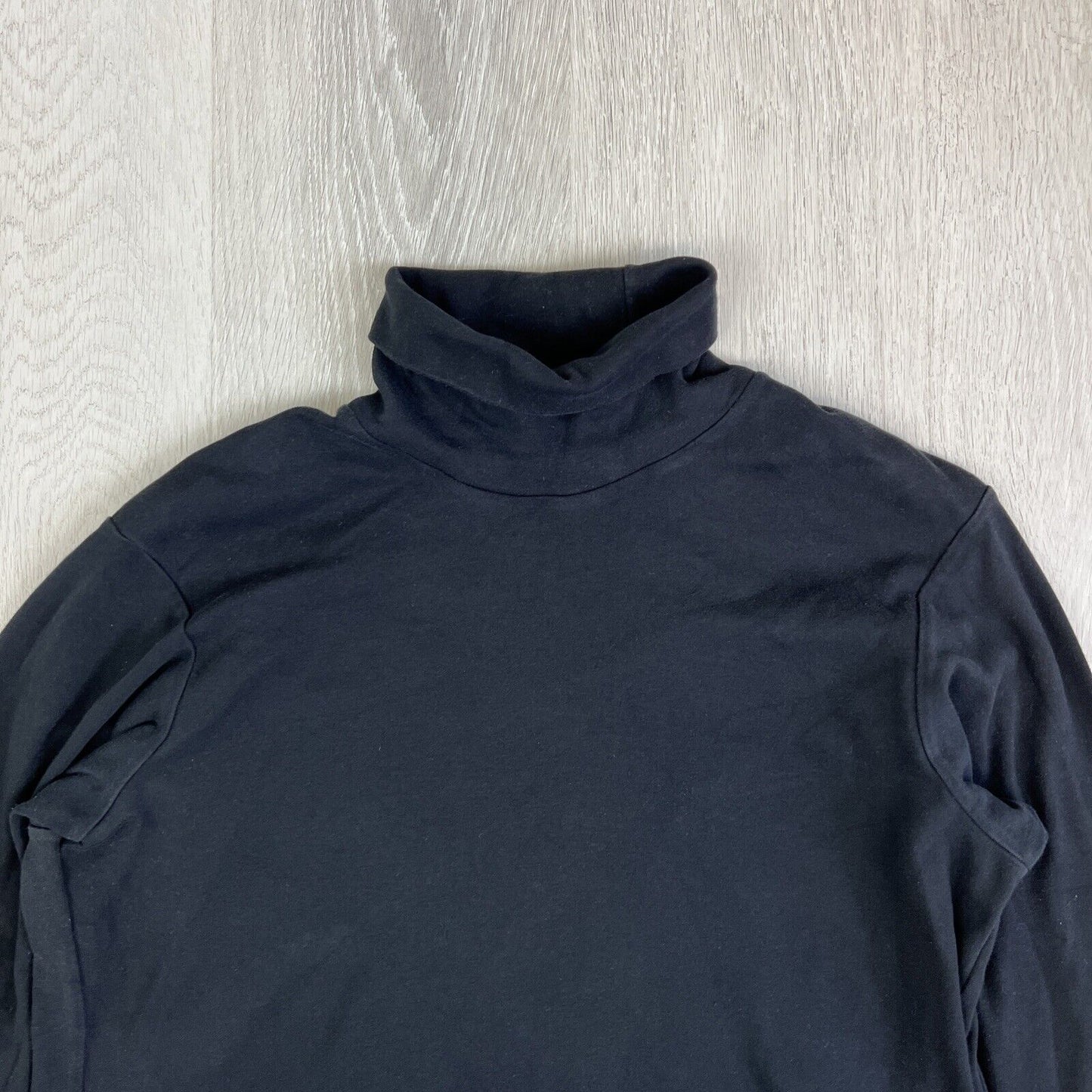 Uniqlo Mens Black Long Sleeve Turtle Neck T-Shirt Size Medium