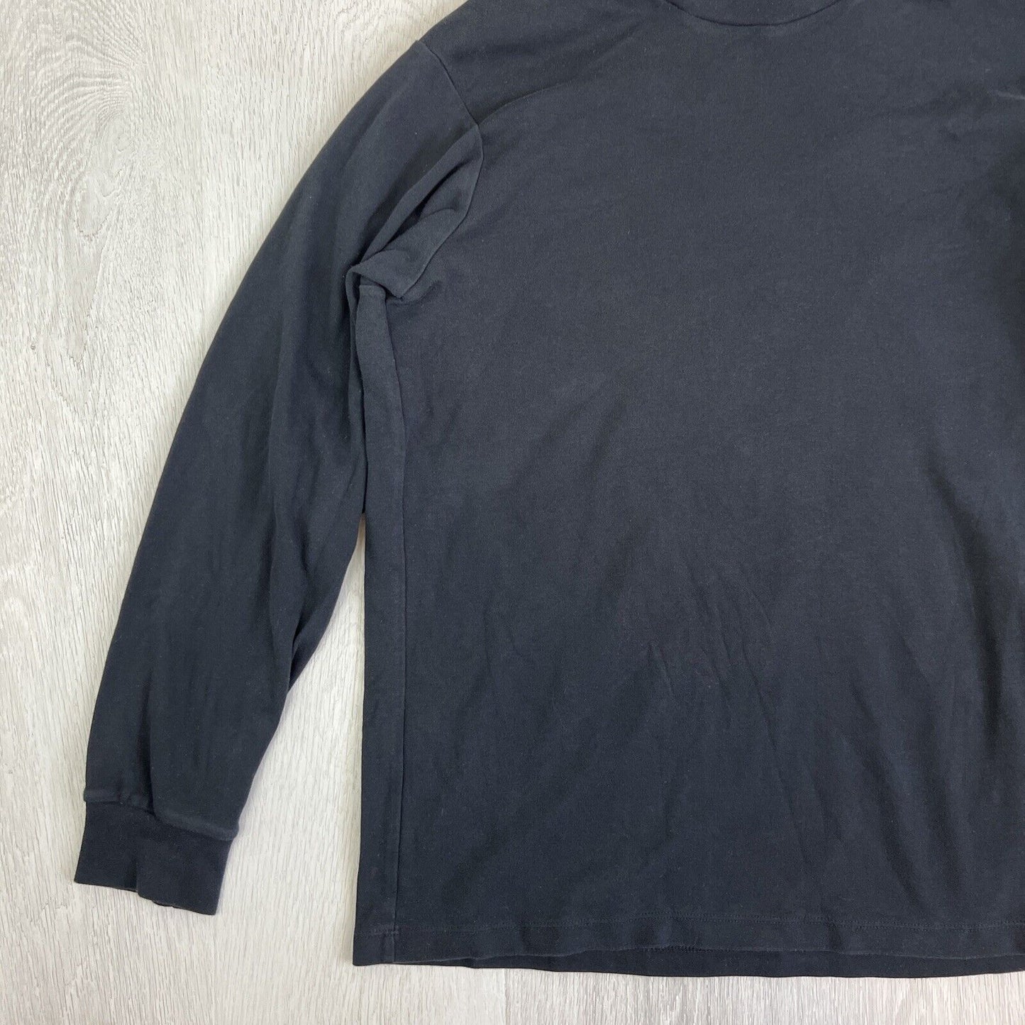 Uniqlo Mens Black Long Sleeve Turtle Neck T-Shirt Size Medium