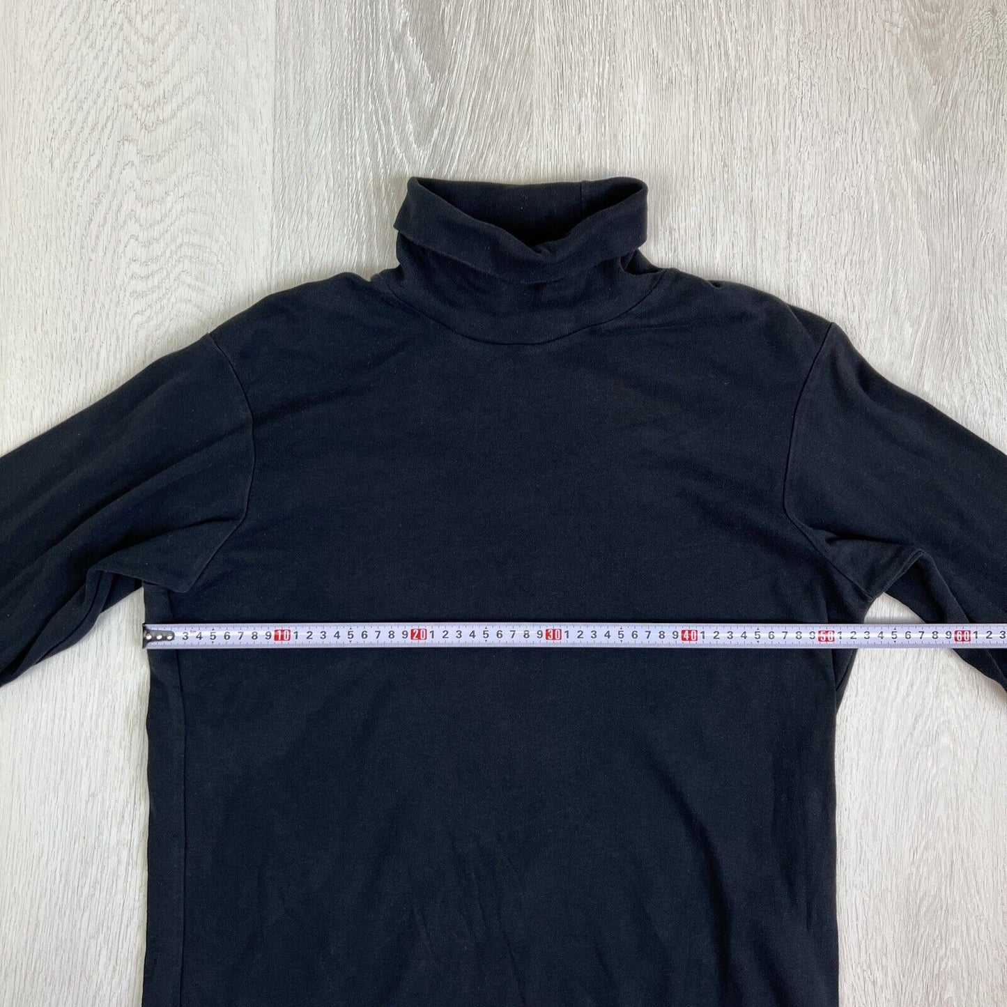 Uniqlo Mens Black Long Sleeve Turtle Neck T-Shirt Size Medium