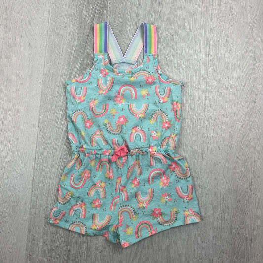 Cynthia Rowley Girls Rainbow Pattern Playsuit Size 5-6 Years