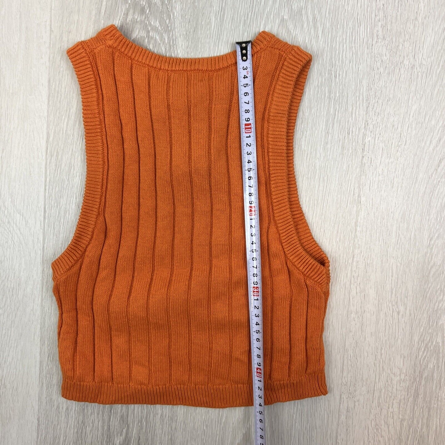 Dazie Womens Orange Self Love Knit Tank Size 10 (New)