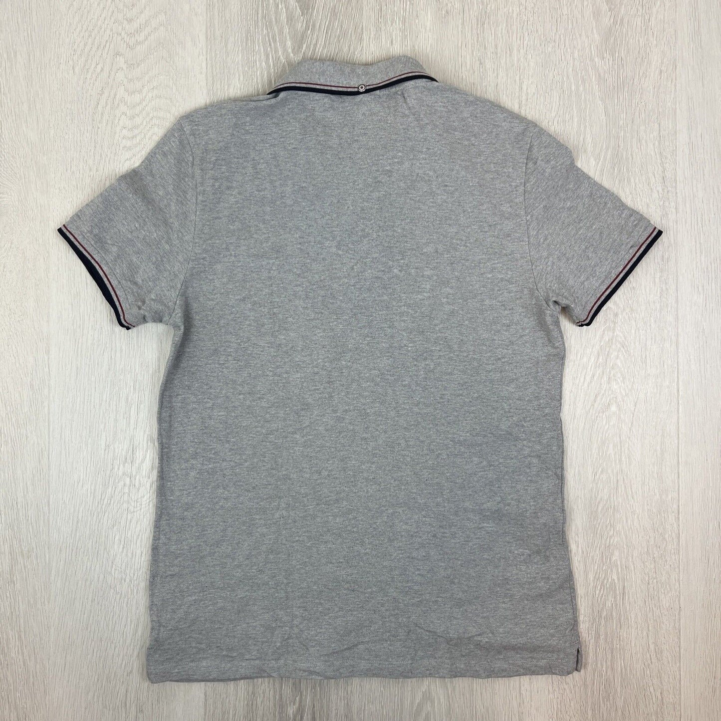 Ben Sherman Mens Grey Organic Cotton Polo Shirt Size Large