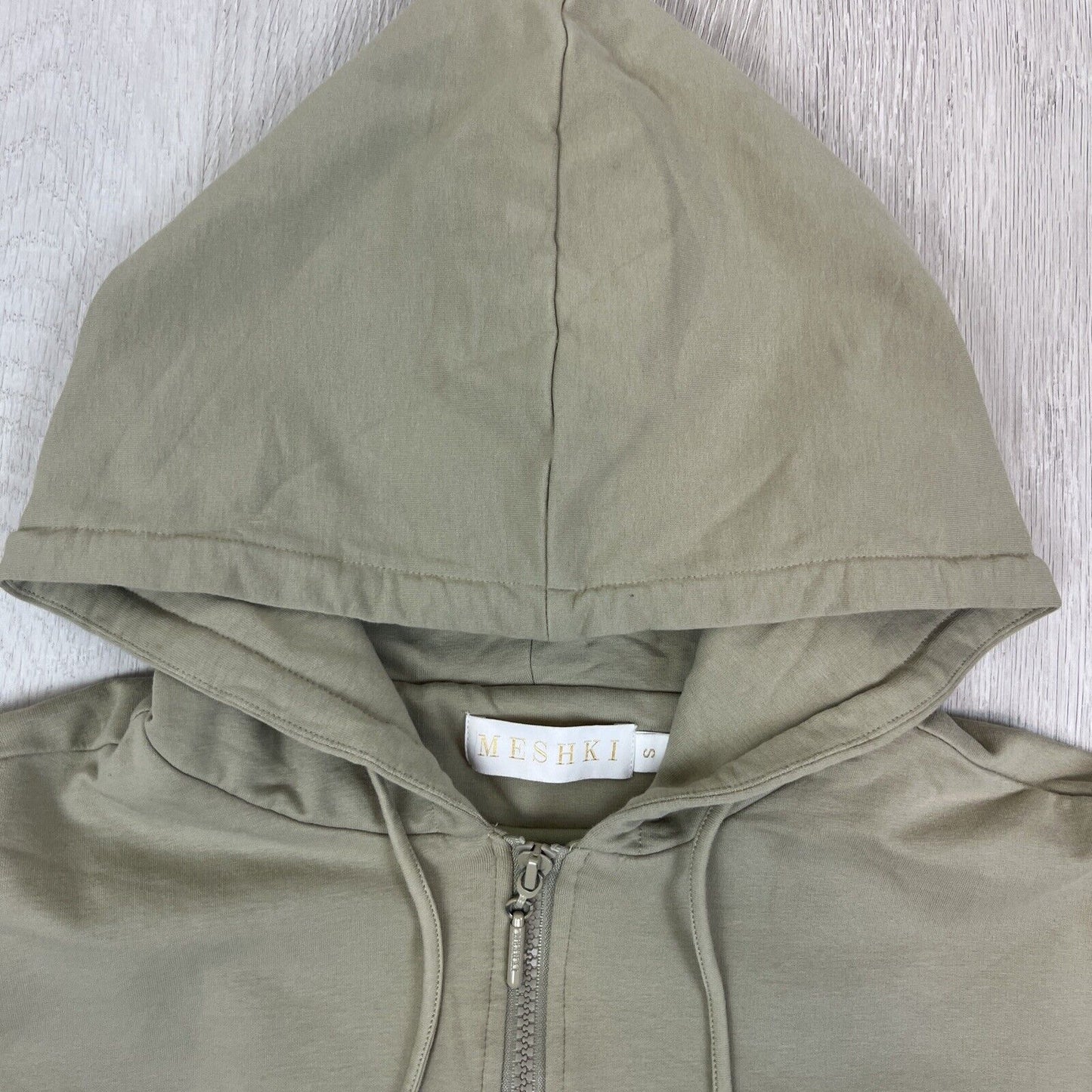 Meshki Womens Cropped Full Zip Hoodie Size Small