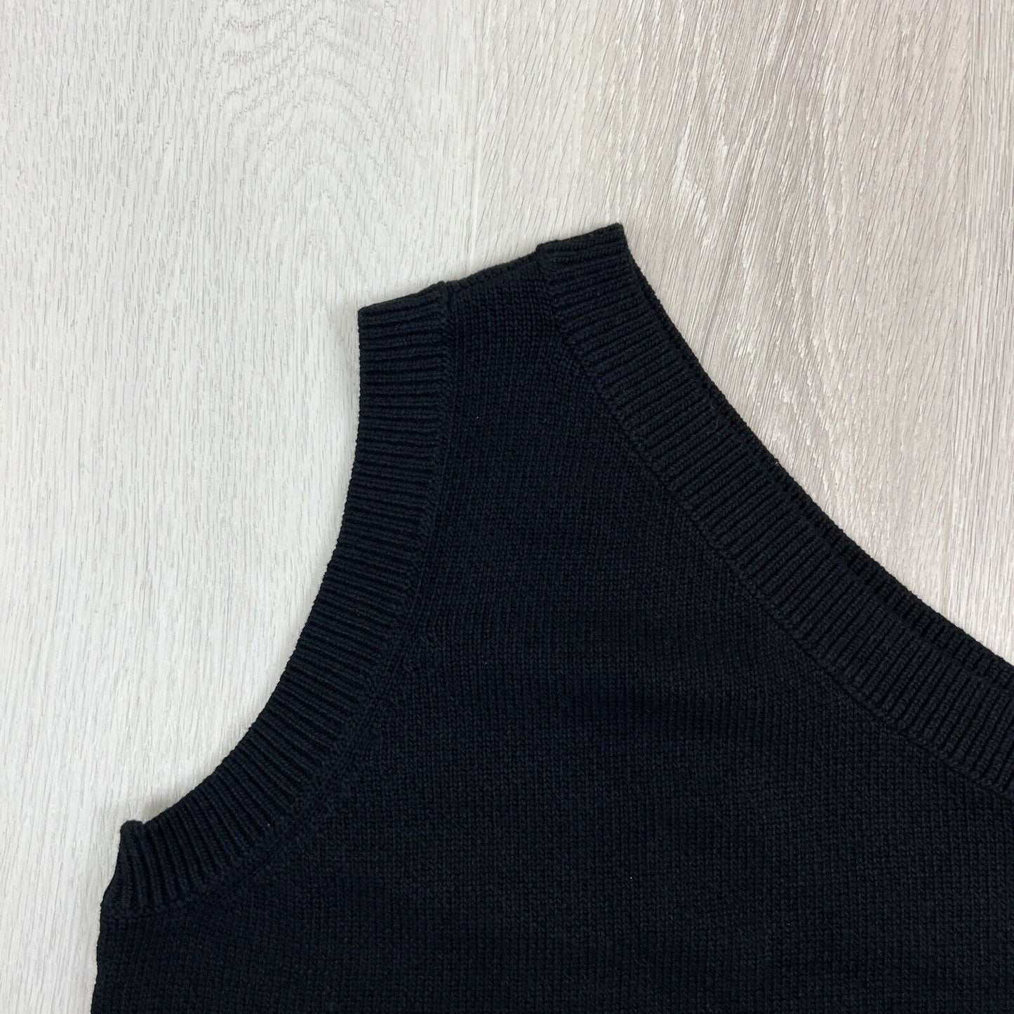 Gorman Womens Black 100% Organic Cotton knitted One Shoulder Tank Top Size 10