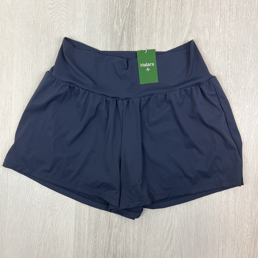 Halara Womens Navy Blue Activewear Athletic Shorts Yoga Size XL Long (New)