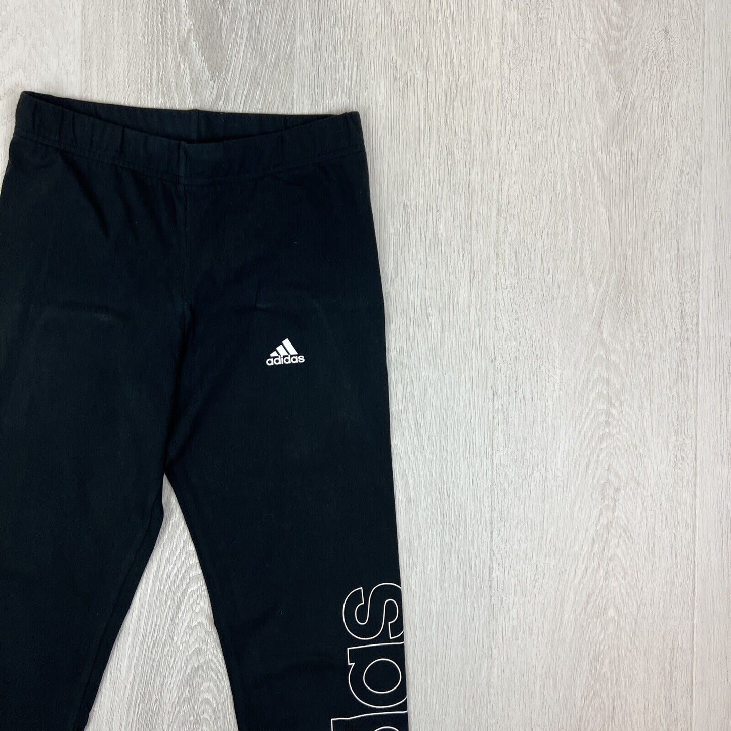 adidas Girls Black Workout Leggings Size 13-14 Years