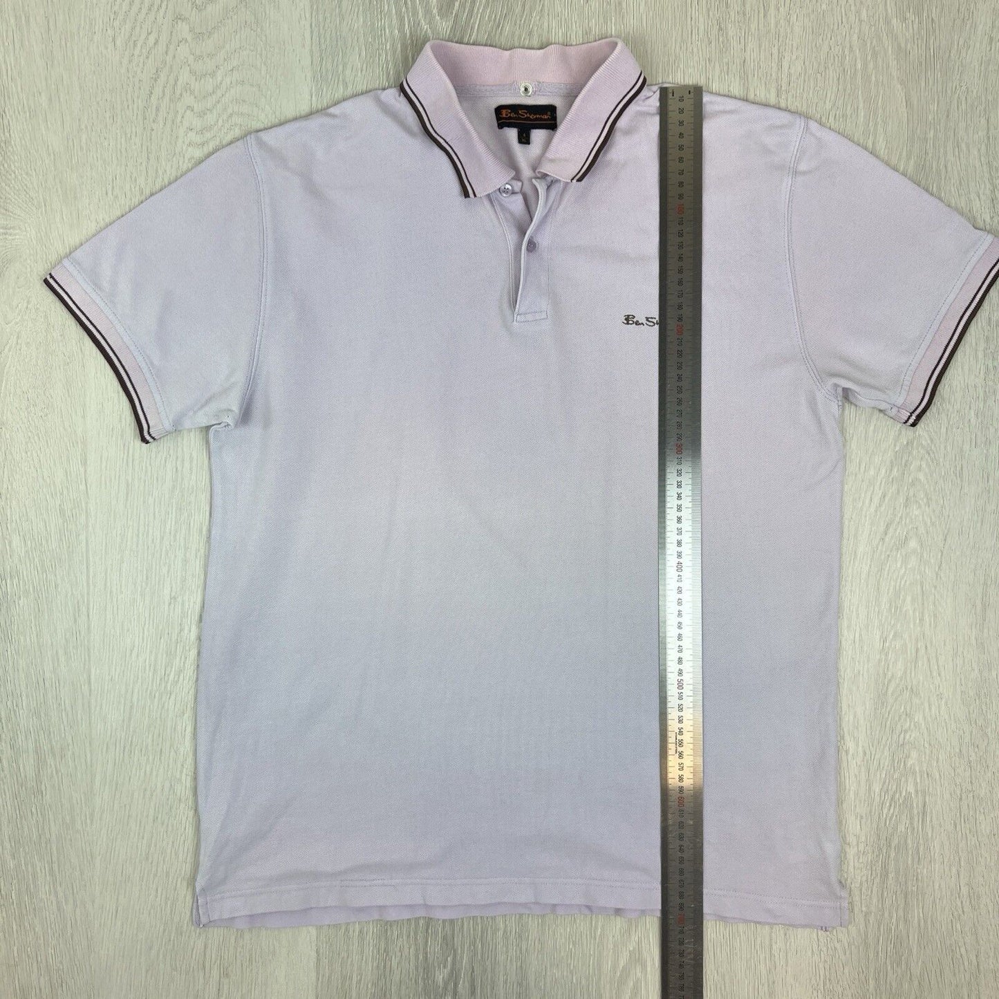 Ben Sherman Mens Purple Cotton Polo Shirt Size XL