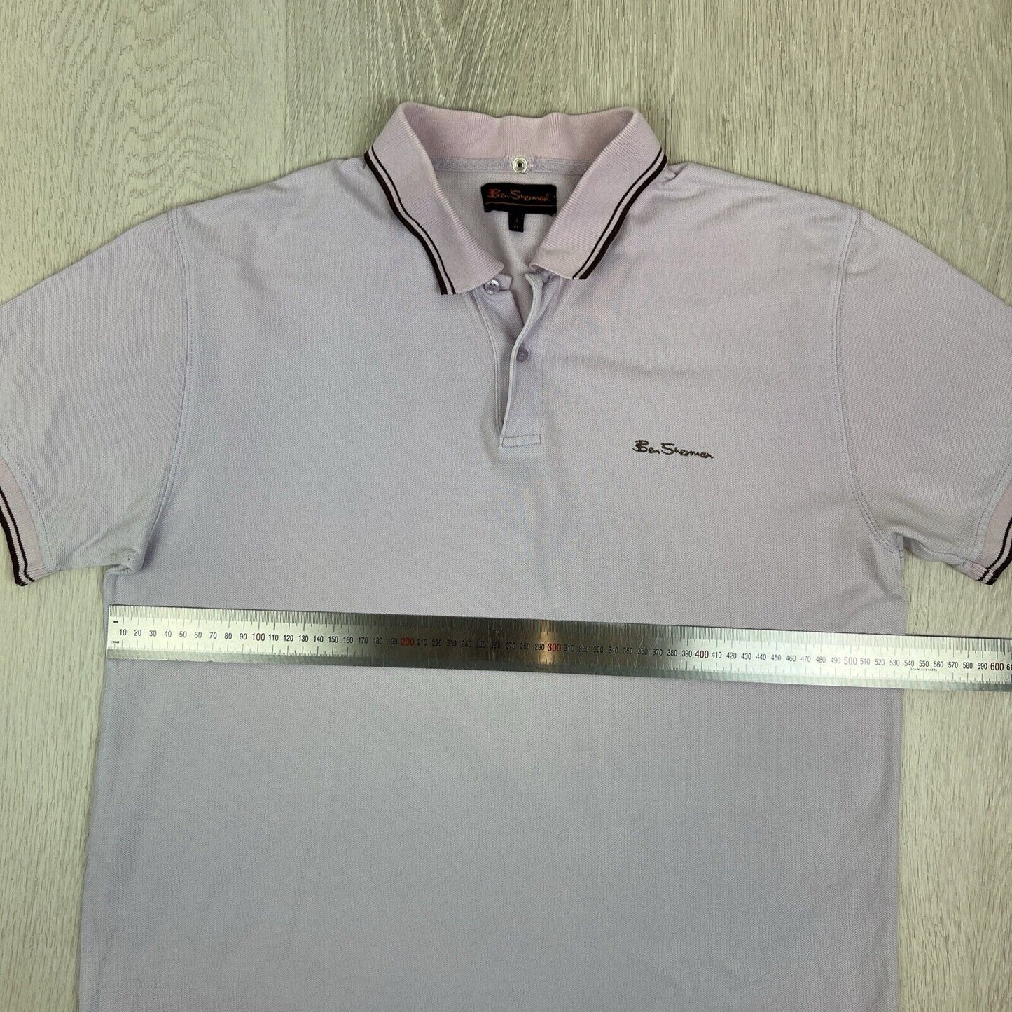 Ben Sherman Mens Purple Cotton Polo Shirt Size XL