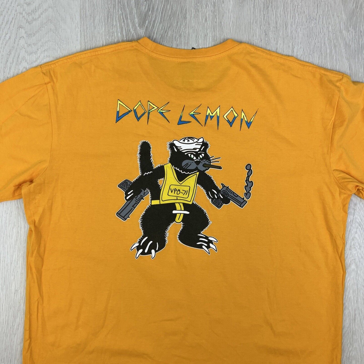 Dope Lemon Mens Yellow Band Music Graphic Print T-shirt Size XL