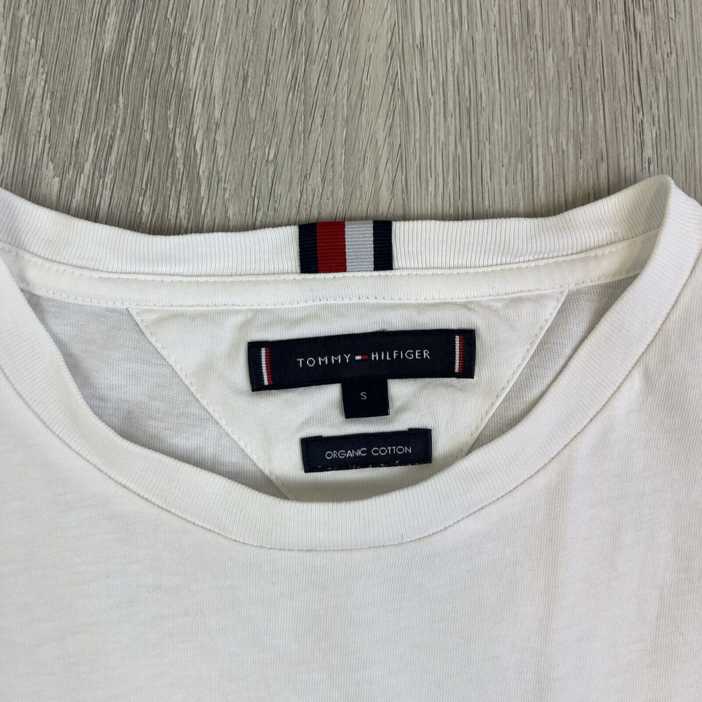 Tommy Hilfiger Mens White Embroidered Logo T-Shirt Bundle Size Small