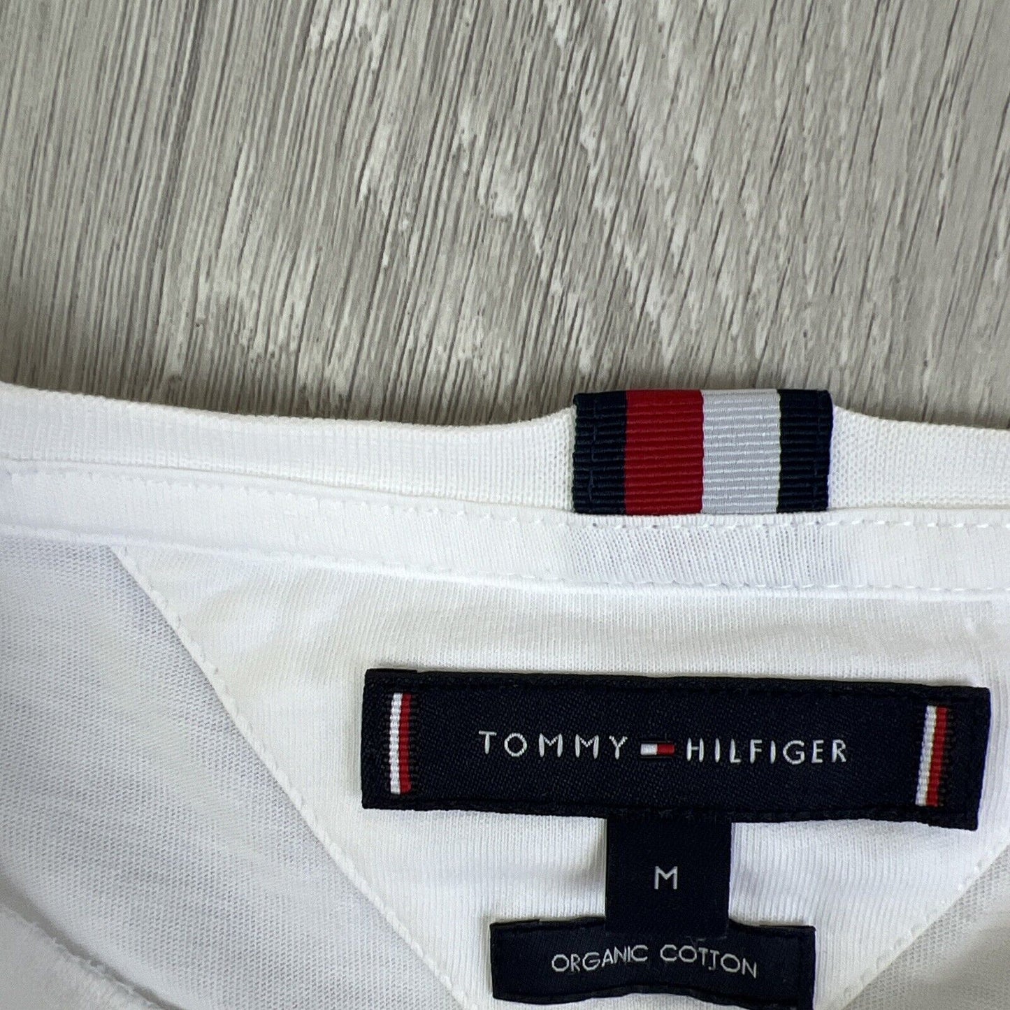 Tommy Hilfiger Mens White T-Shirt Bundle Size Medium (2 T-Shirts)