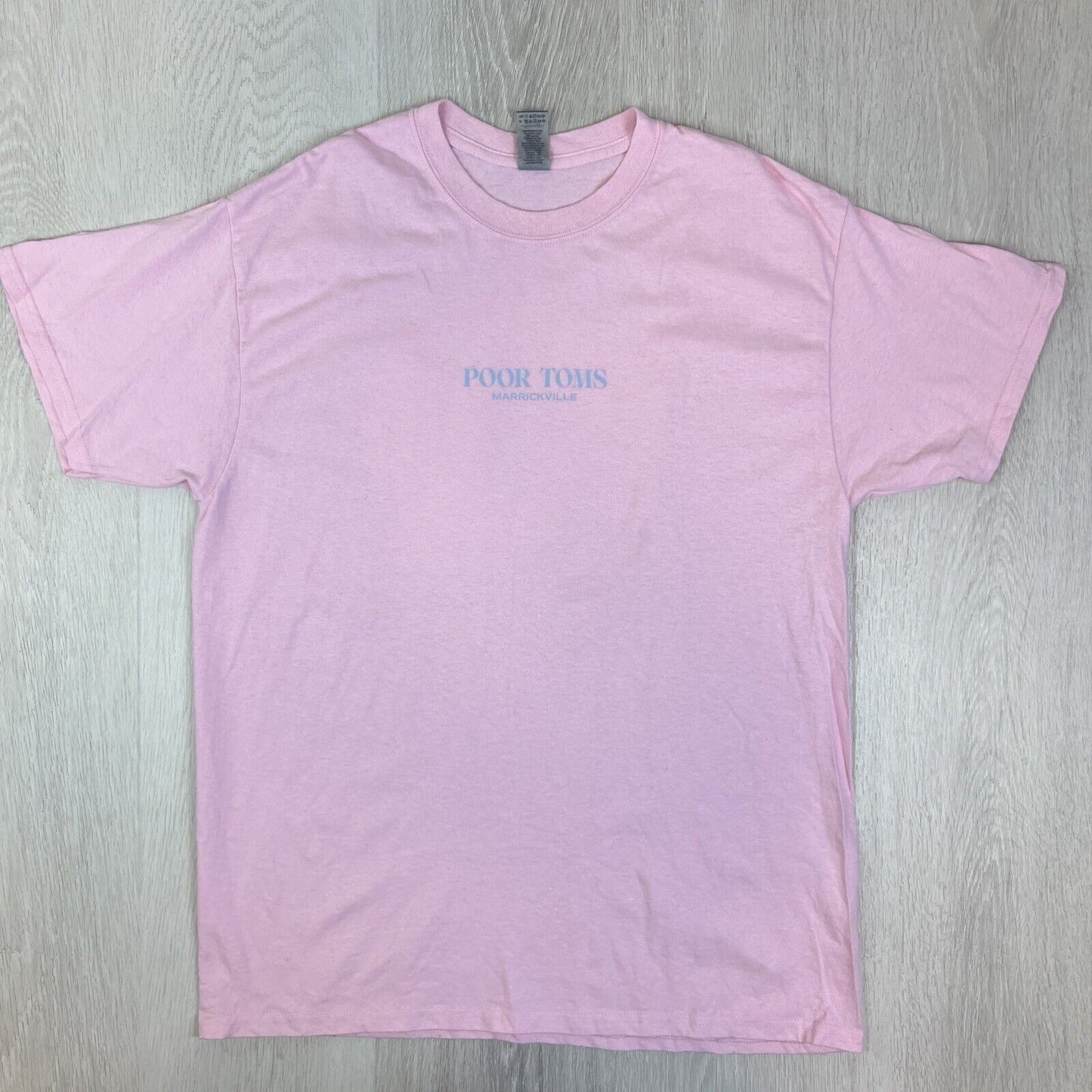 Poor Toms Gin Marrickville Mens Pink T-Shirt Size Large