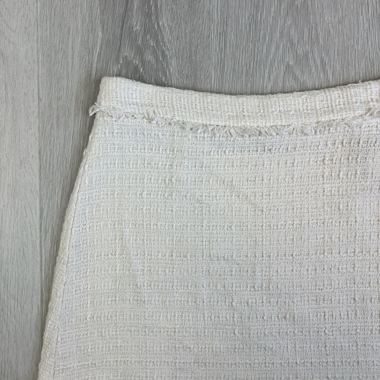 Zara Womens White Woven 100% Cotton Mini Skirt Size Small