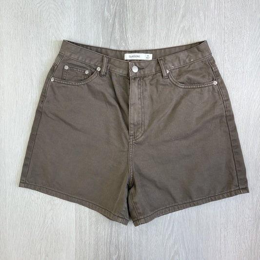 Glassons Womens Brown Denim Shorts Size 12