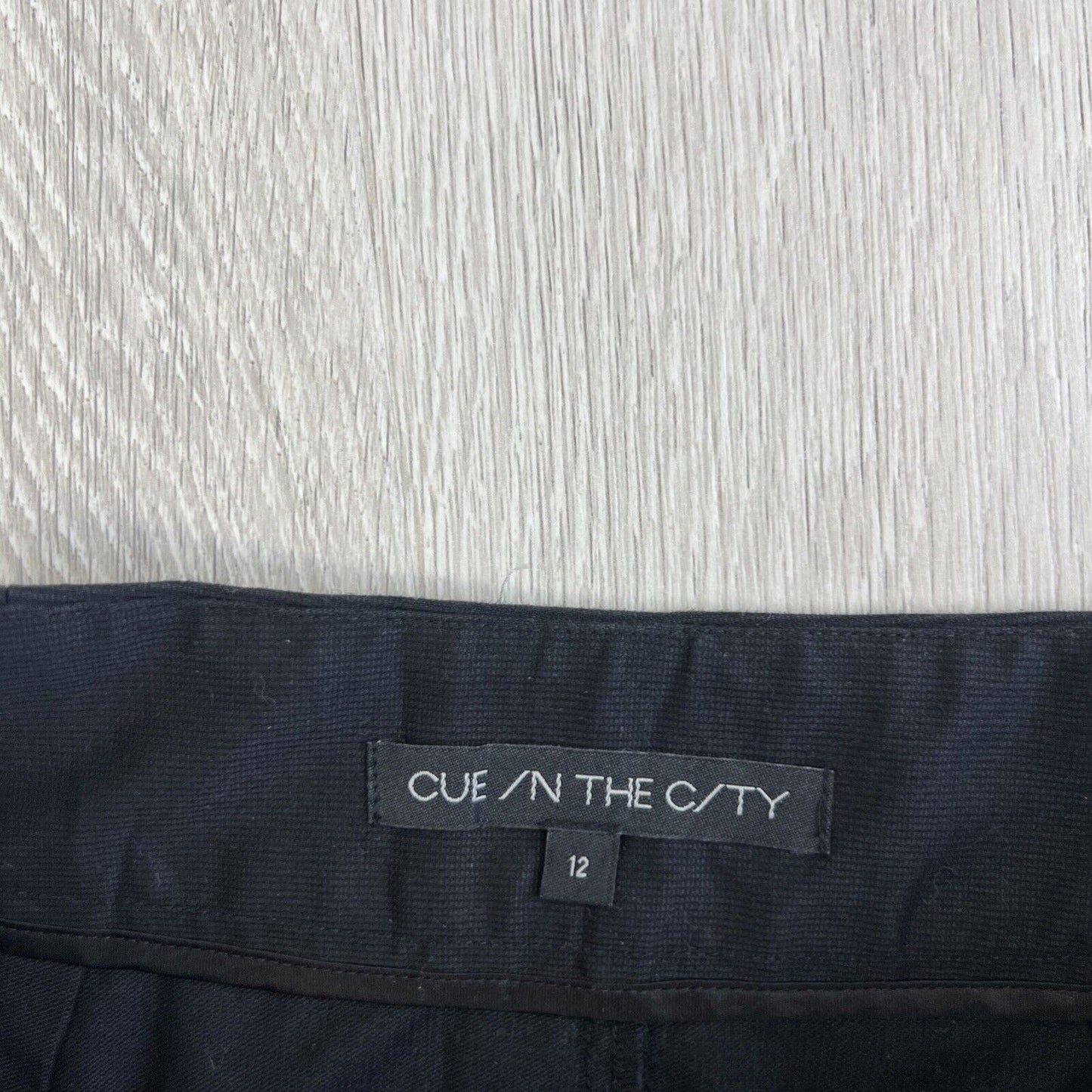 Cue in the City Womens Black Work A-Line Skirt Size 12