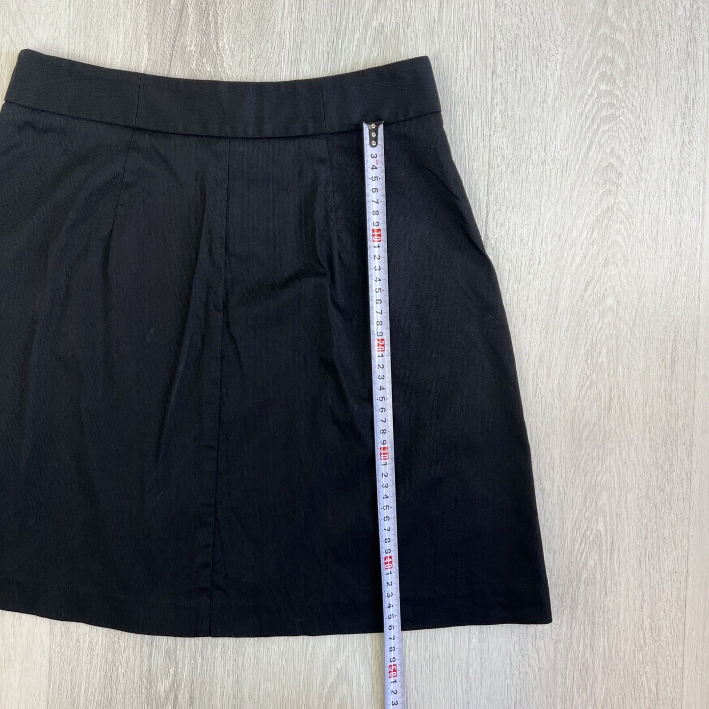 Cue in the City Womens Black Work A-Line Skirt Size 12