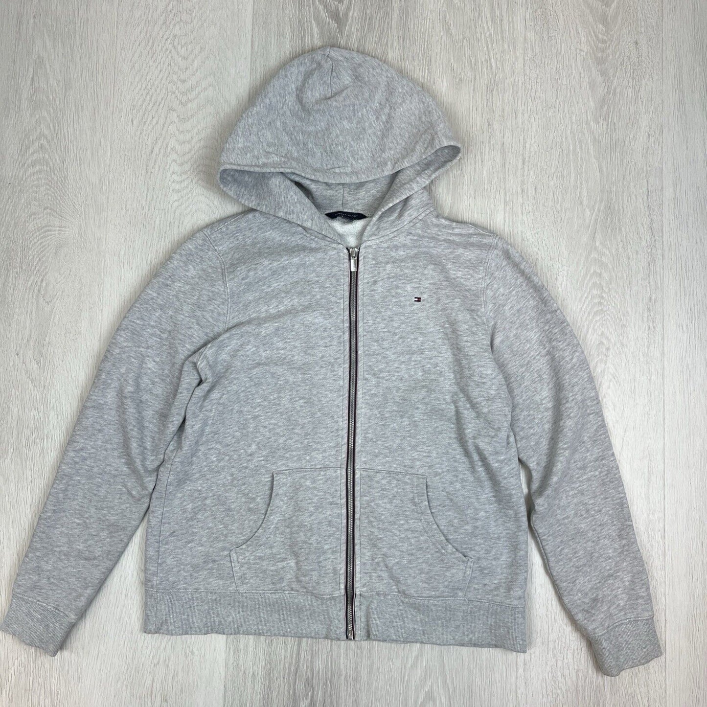 Tommy Hilfiger Womens Grey Full Zip Hoodie Size Large