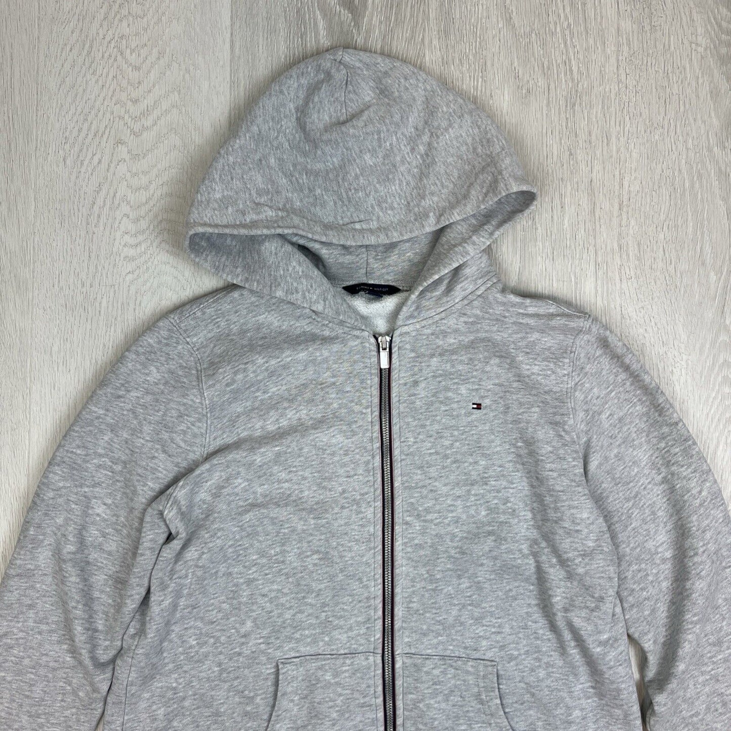 Tommy Hilfiger Womens Grey Full Zip Hoodie Size Large