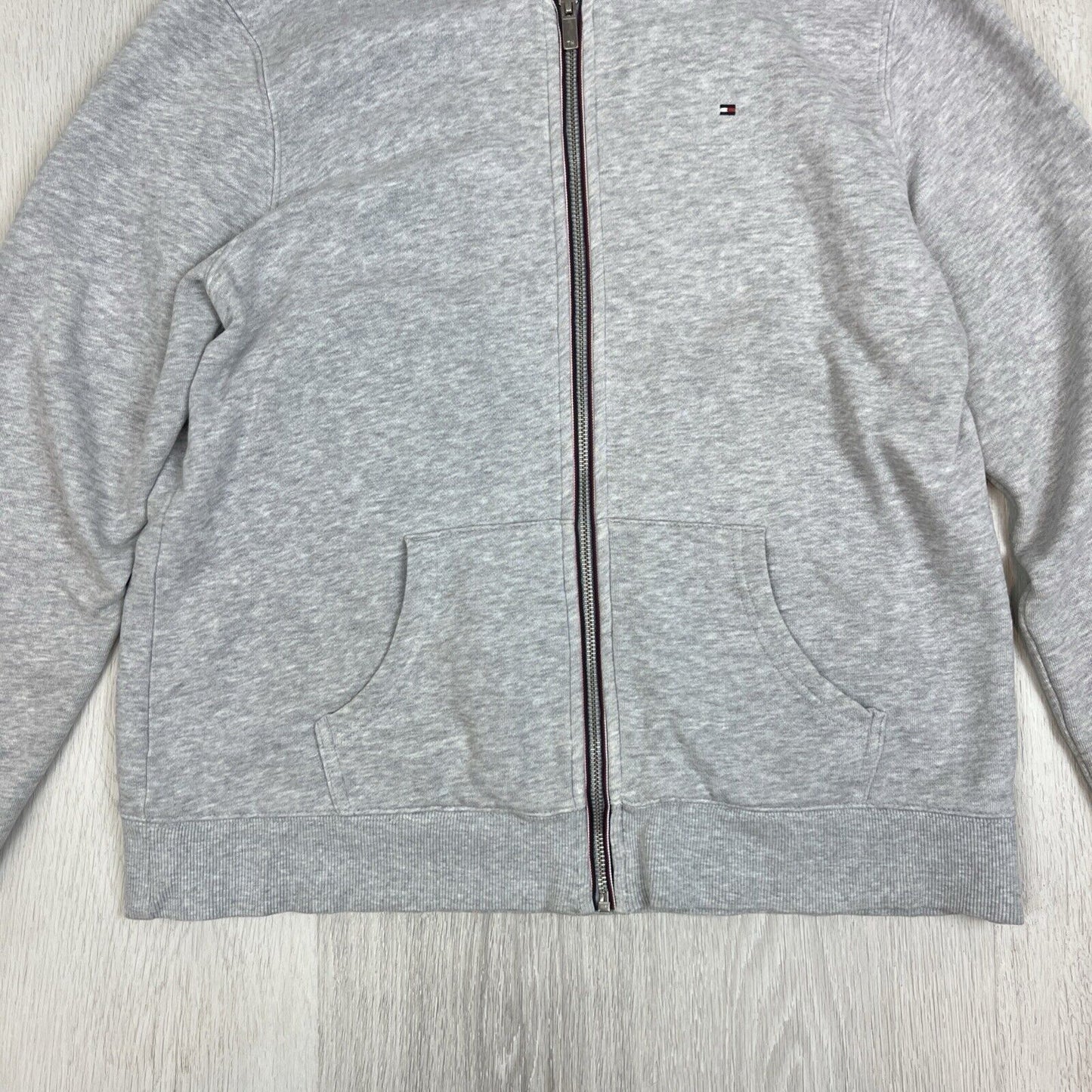 Tommy Hilfiger Womens Grey Full Zip Hoodie Size Large