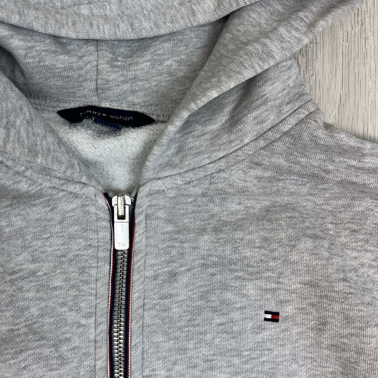 Tommy Hilfiger Womens Grey Full Zip Hoodie Size Large