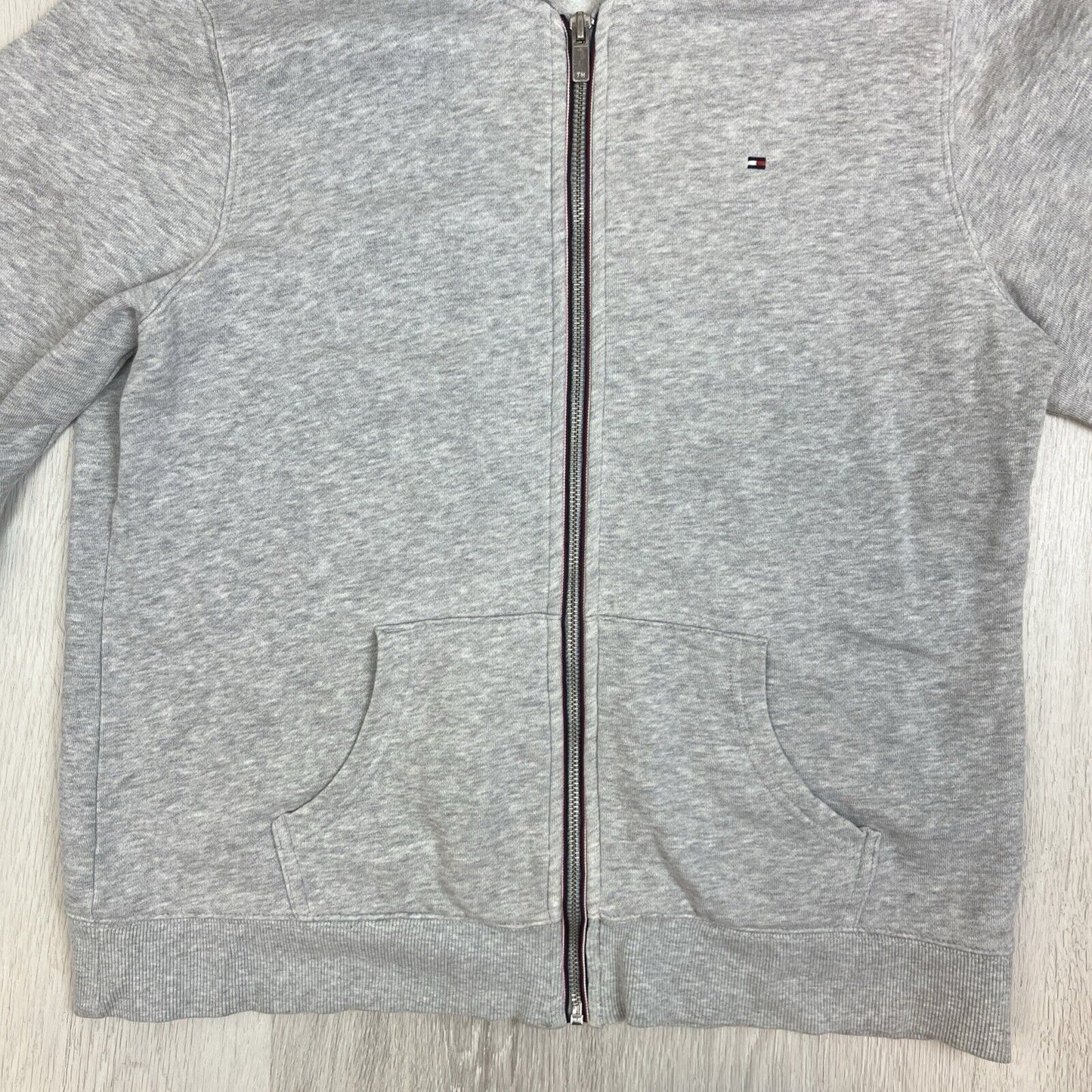 Tommy Hilfiger Womens Grey Full Zip Hoodie Size Large