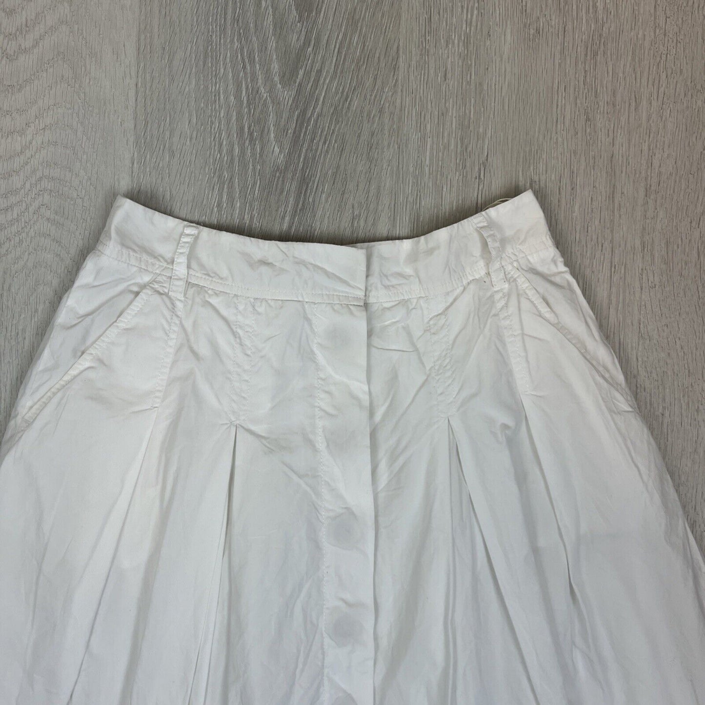 Country Road Womens White Pleated Cotton Skirt Size 6