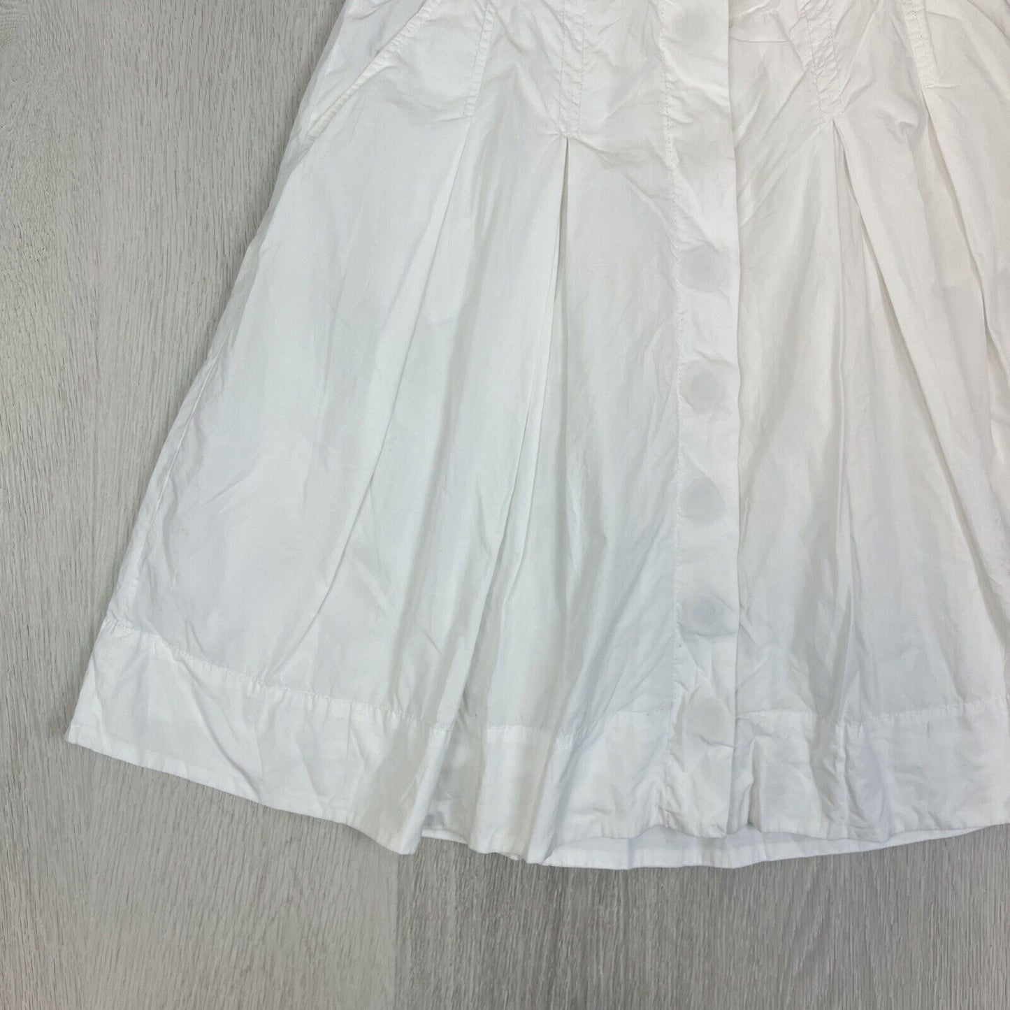 Country Road Womens White Pleated Cotton Skirt Size 6