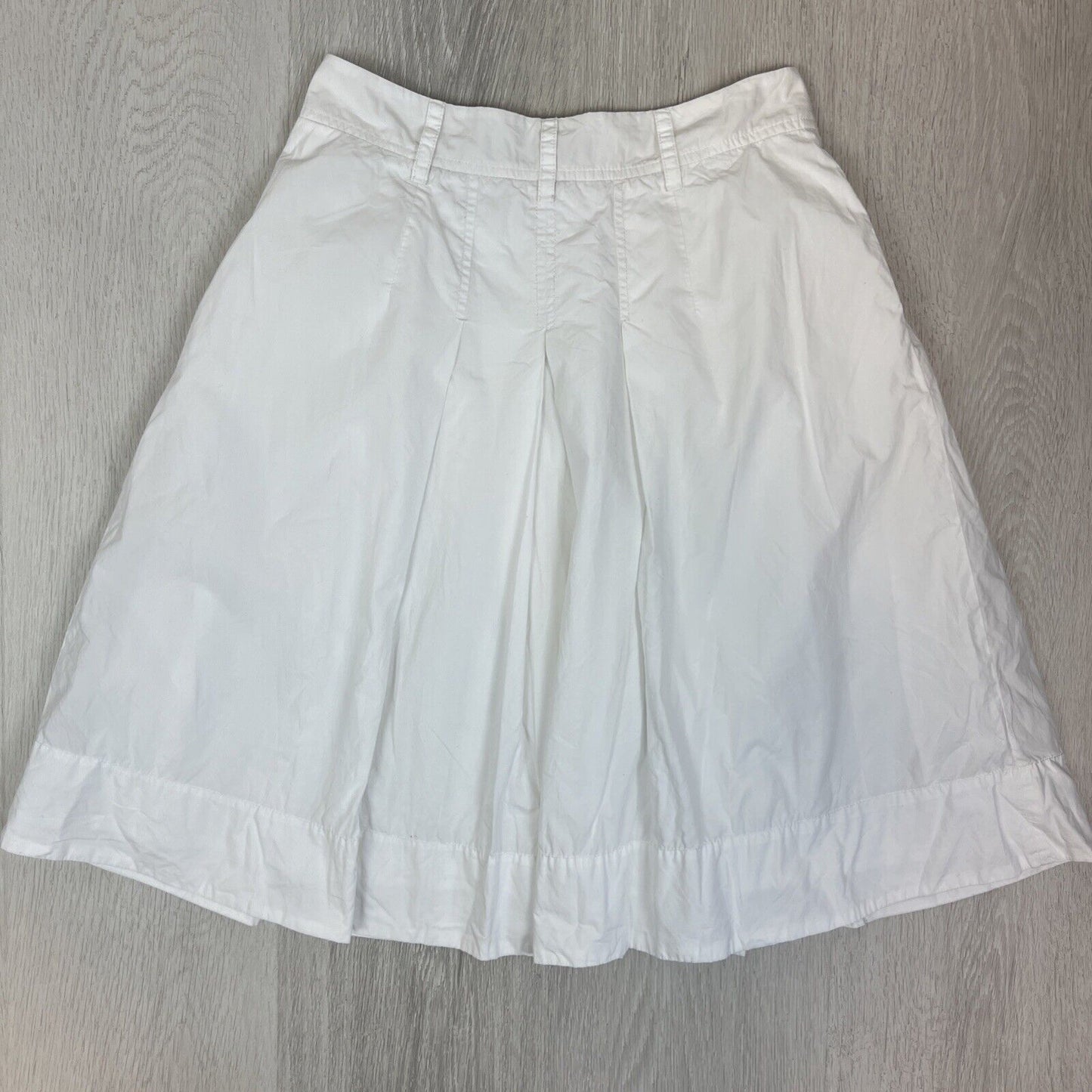 Country Road Womens White Pleated Cotton Skirt Size 6