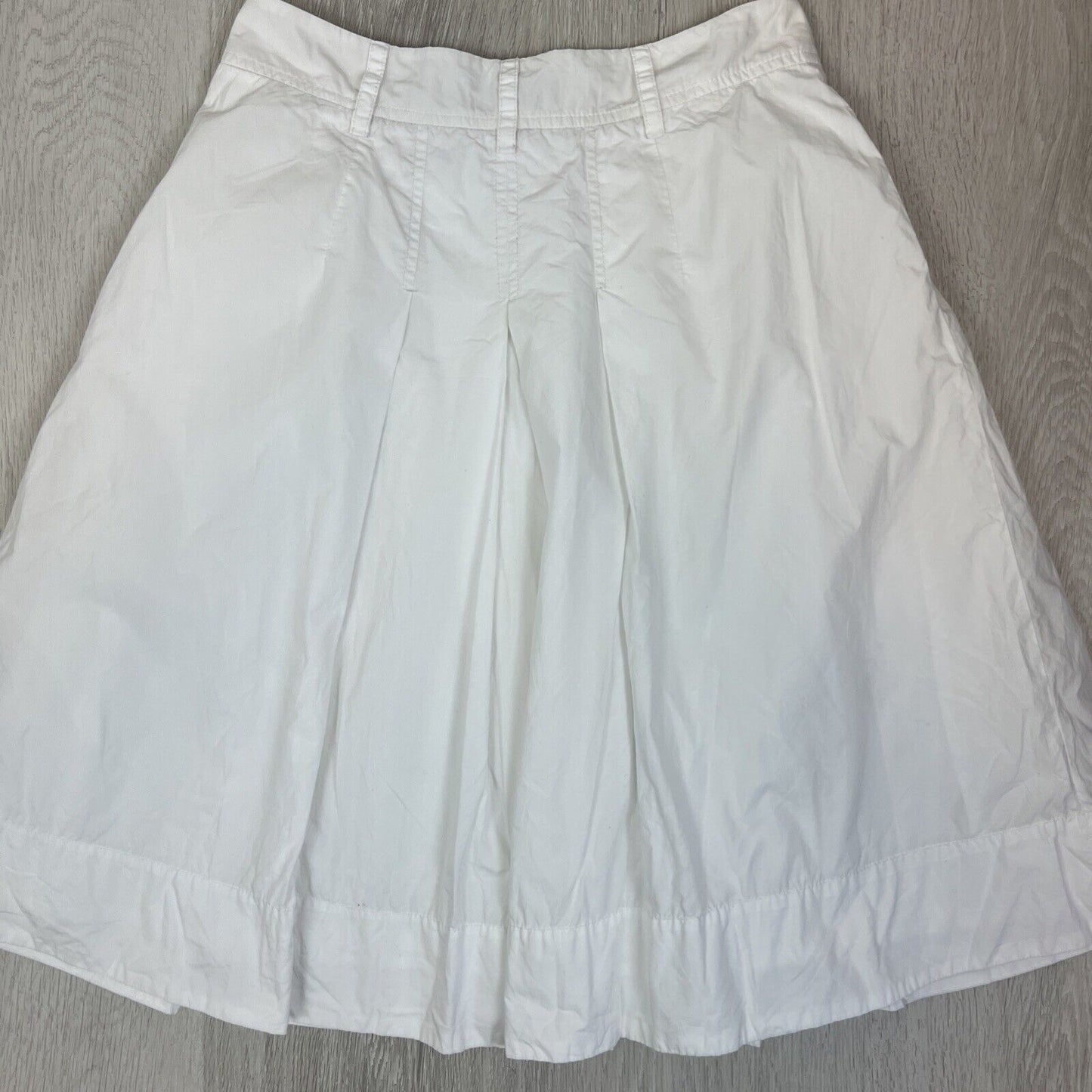 Country Road Womens White Pleated Cotton Skirt Size 6