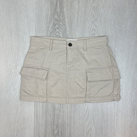 Cotton On Bobbie Cargo Mini Skirt Womens Beige Skirt Size 6 AU