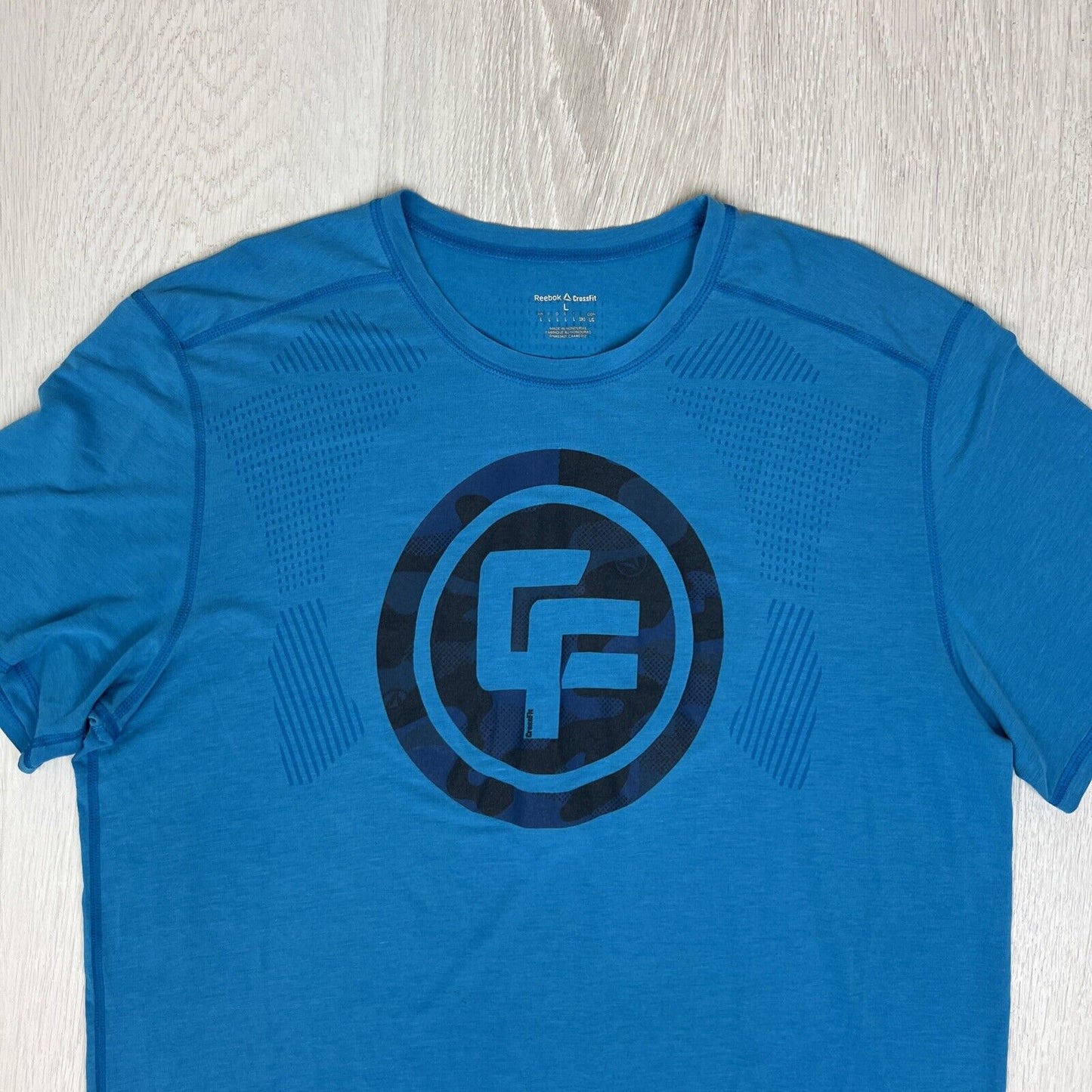 Reebok Crossfit Mens Blue Training Activewear T-Shirt Size Large