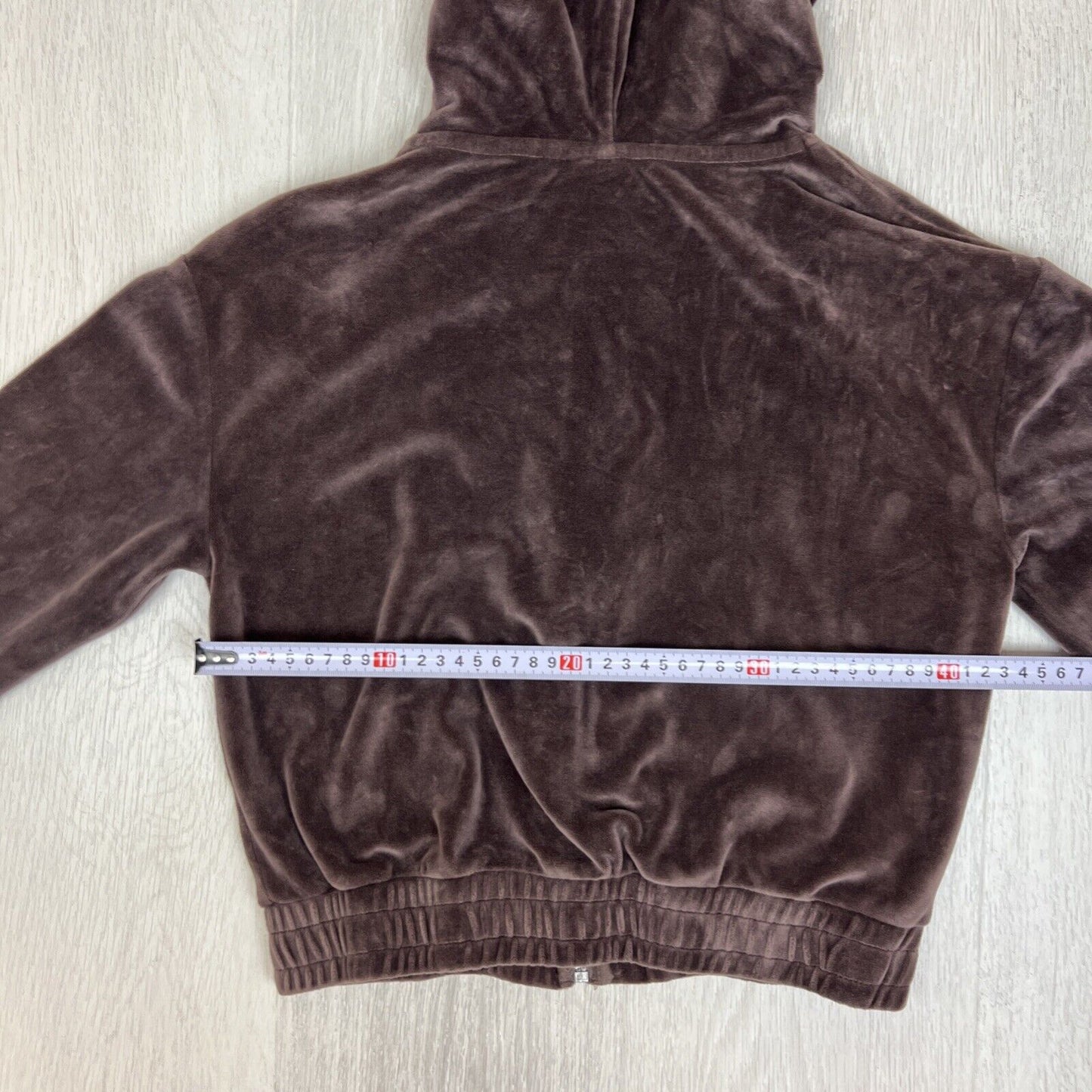 Everlast Womens Velour Brown Cropped Full Zip Hoodie Size 8