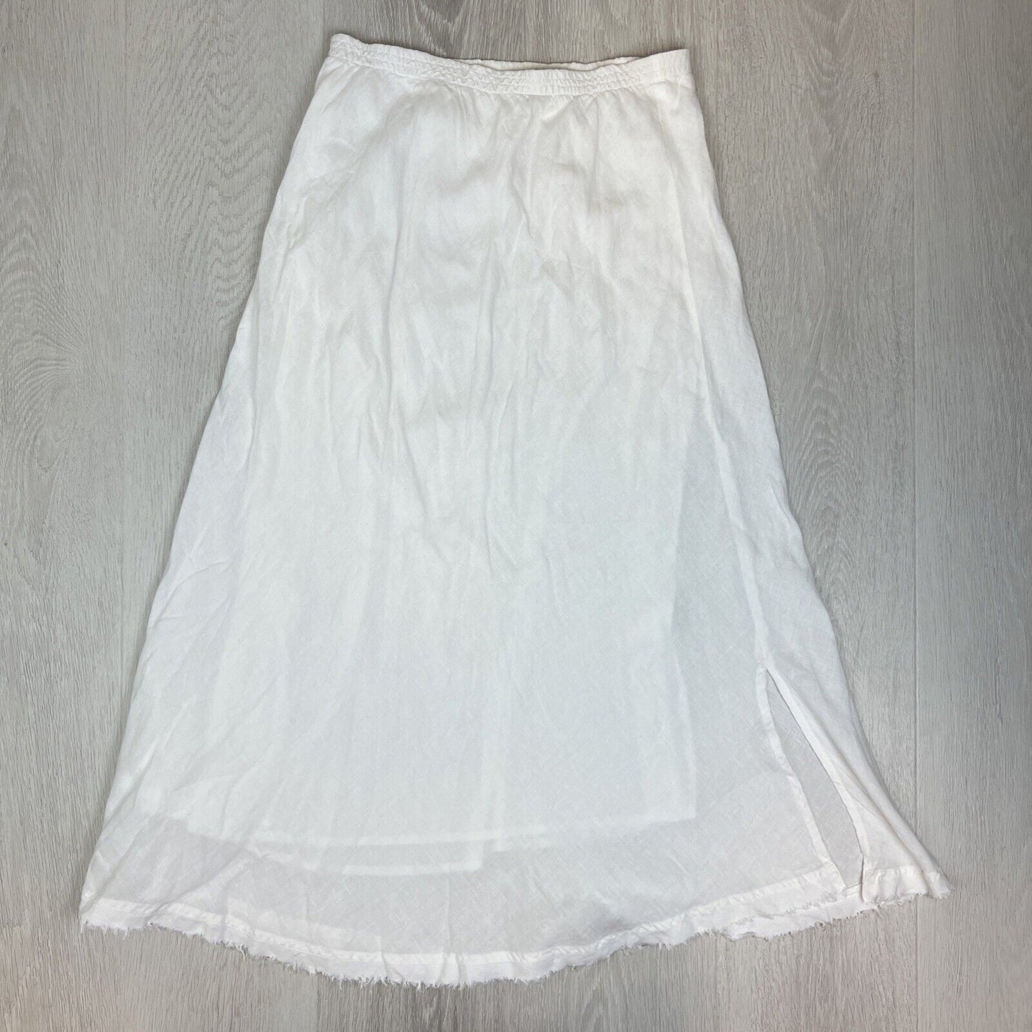 The Shanty Corporation Womens White 100% Linen Long Skirt Size XS