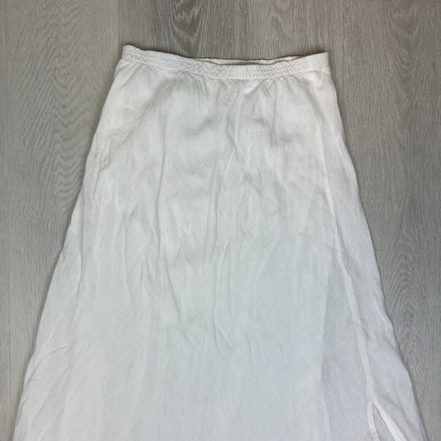 The Shanty Corporation Womens White 100% Linen Long Skirt Size XS