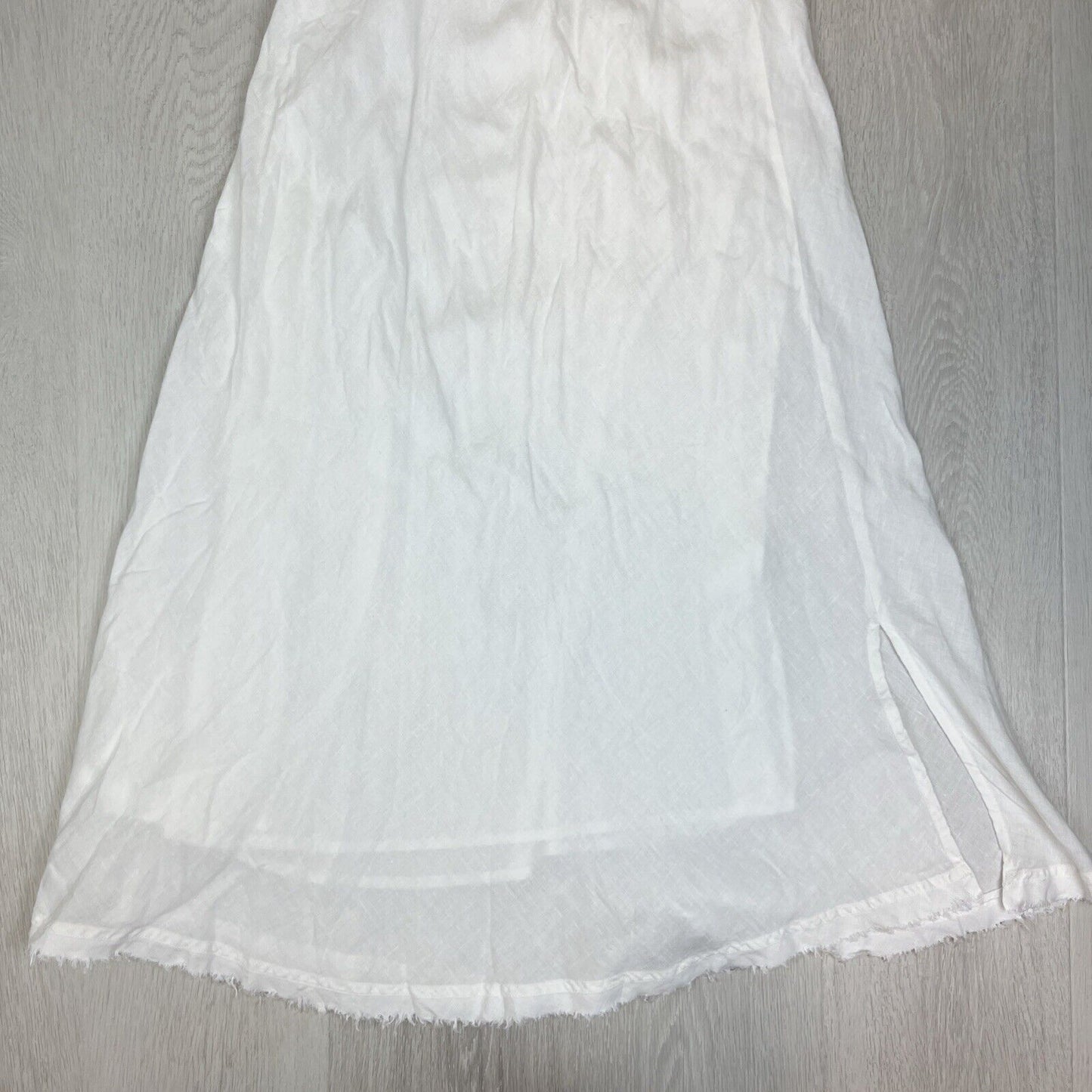 The Shanty Corporation Womens White 100% Linen Long Skirt Size XS