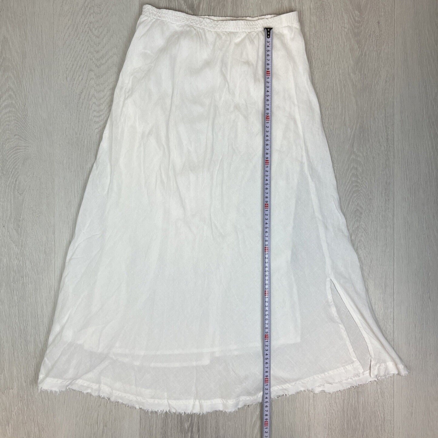 The Shanty Corporation Womens White 100% Linen Long Skirt Size XS