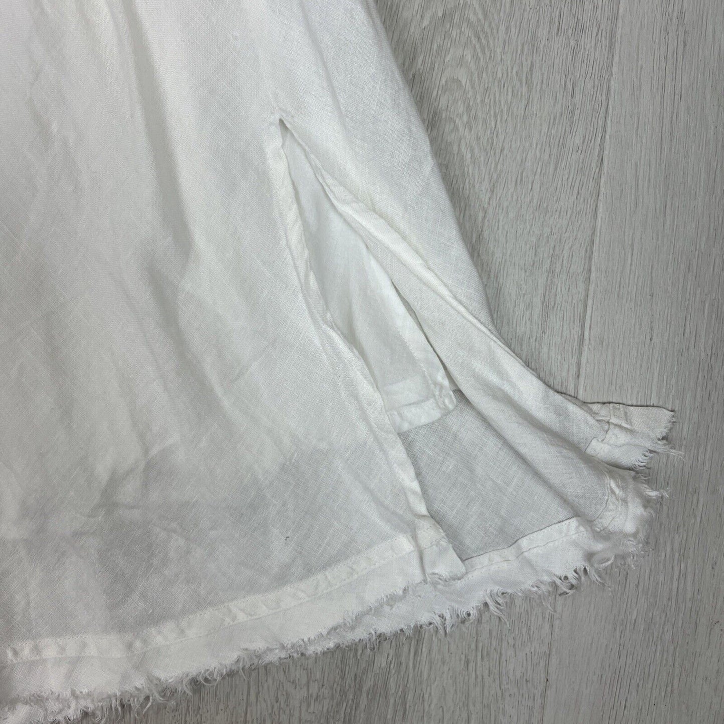 The Shanty Corporation Womens White 100% Linen Long Skirt Size XS