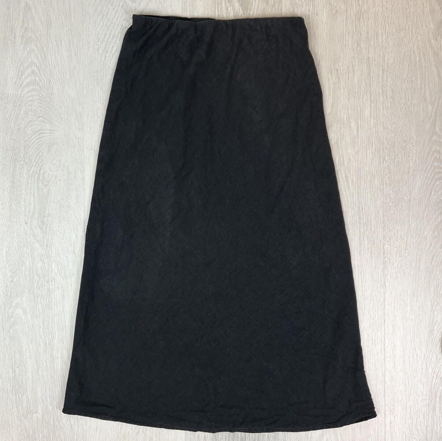 Sportsgirl Womens Black Linen Blend Skirt Size 8