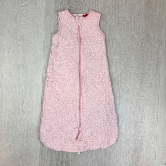 Purebaby Kids Pink Zip Up Sleeping Bag Size 3-12 Months (2.0 TOG) Organic Cotton