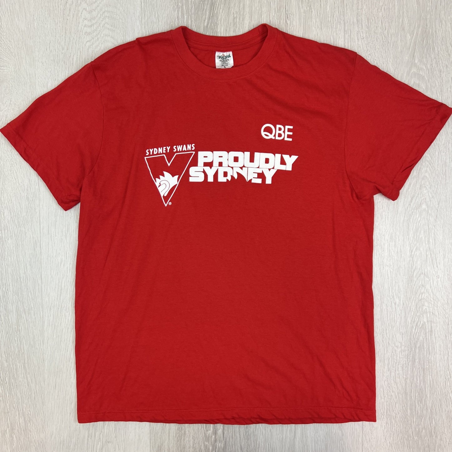 Sydney Swans AFL 'Proudly Sydney' Mens Red Fan Supporter T-Shirt Size L