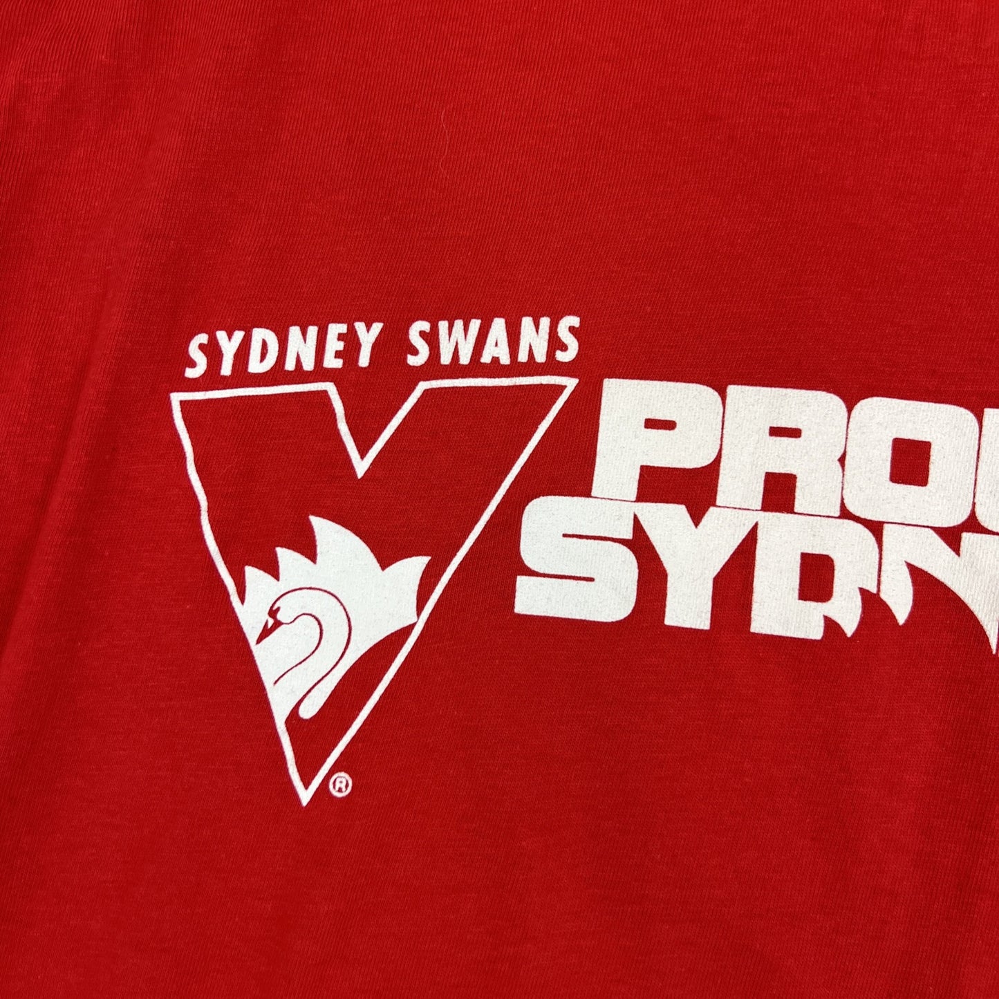 Sydney Swans AFL 'Proudly Sydney' Mens Red Fan Supporter T-Shirt Size L