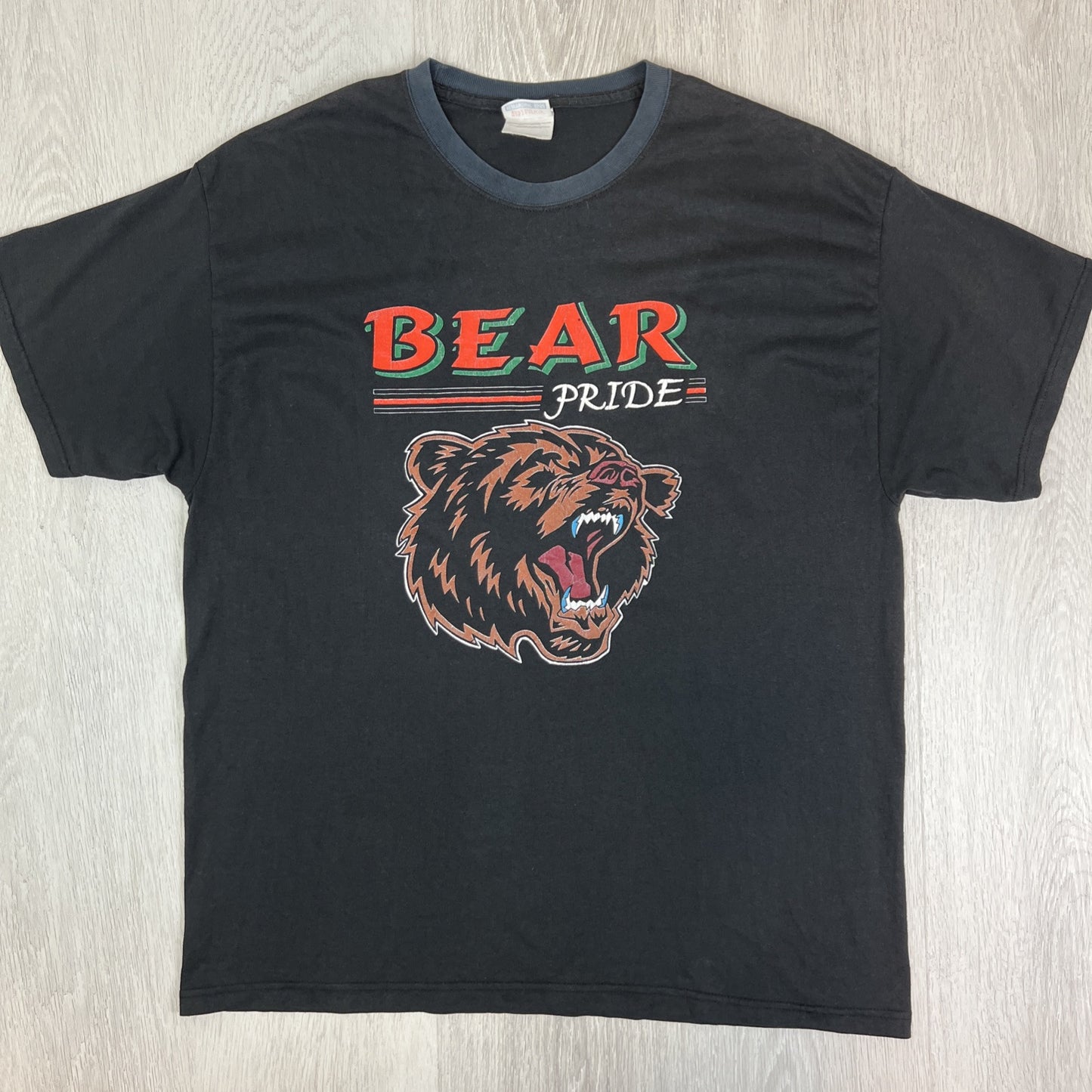 Bear Pride Graphic Print Mens Black Short Sleeve T-Shirt Size XL