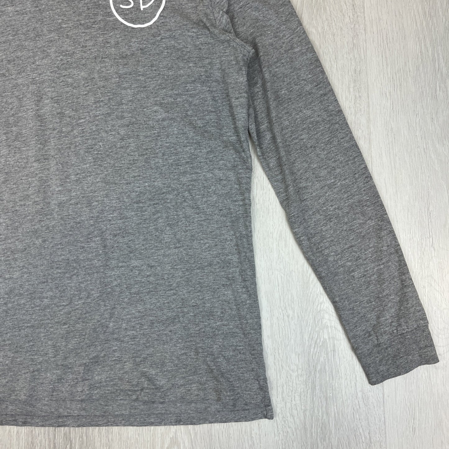 Sofa Duds Mens Grey Long Sleeve Crew Neck T-Shirt Size XL