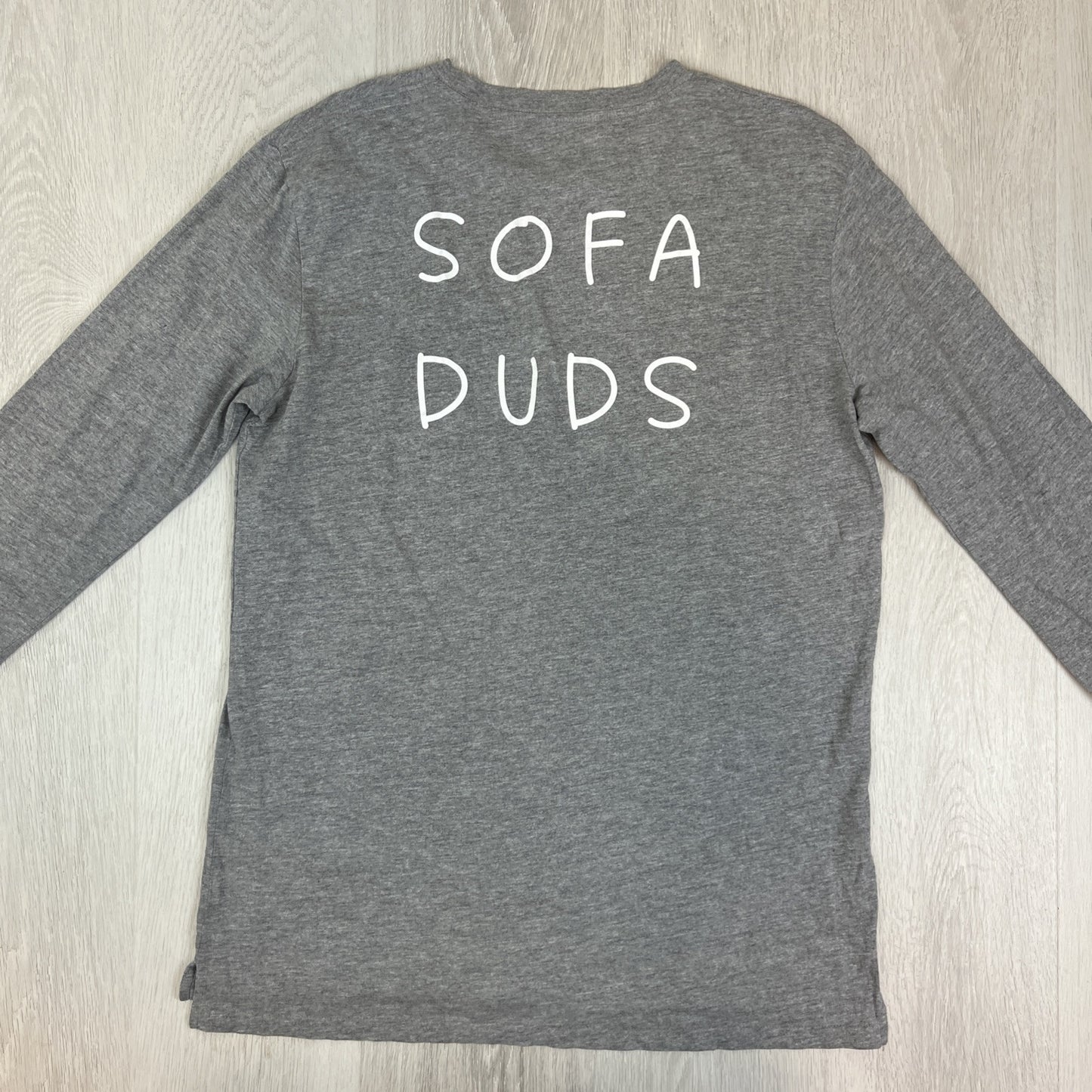 Sofa Duds Mens Grey Long Sleeve Crew Neck T-Shirt Size XL