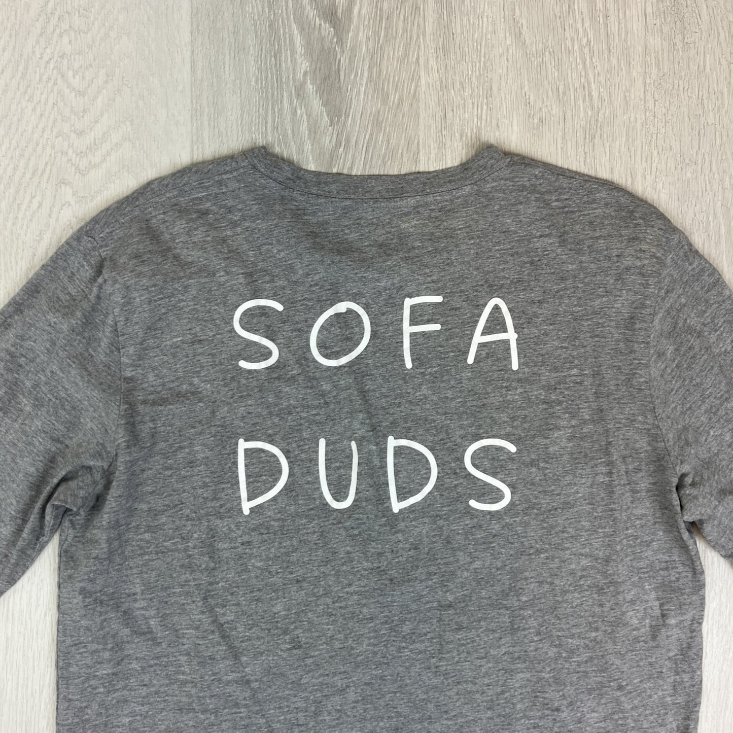 Sofa Duds Mens Grey Long Sleeve Crew Neck T-Shirt Size XL