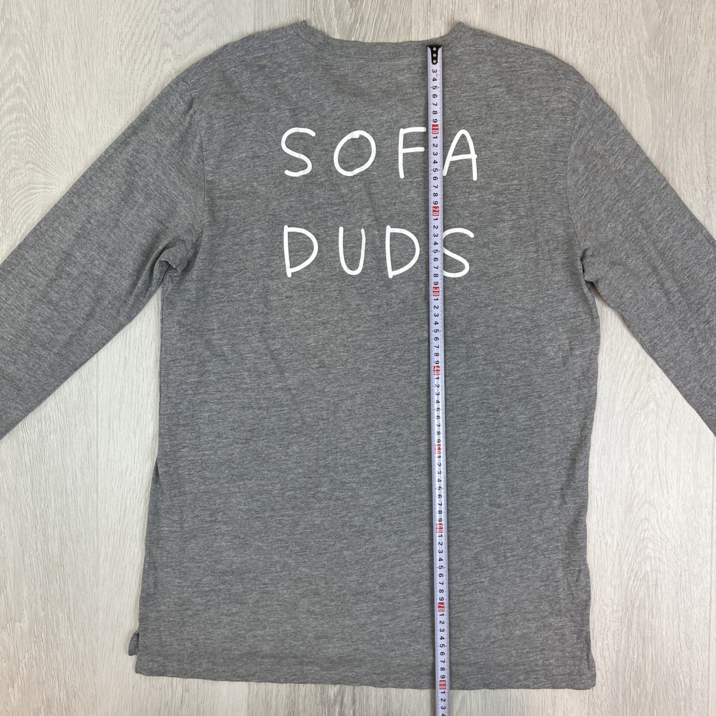 Sofa Duds Mens Grey Long Sleeve Crew Neck T-Shirt Size XL